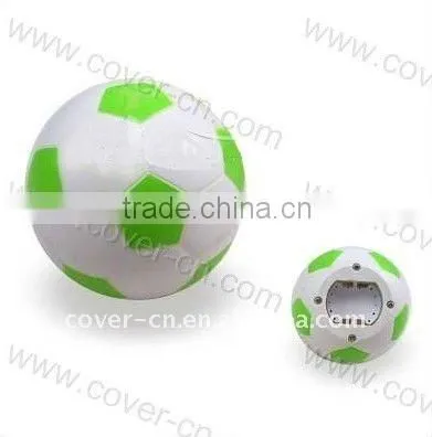 2014 football round shaped Sound beer bottle opener for promotion