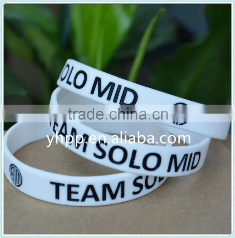 Custom Design Team Solomid, SKT T1, Origen and Fnatic Silicone Wristband Bracelet Adult Size