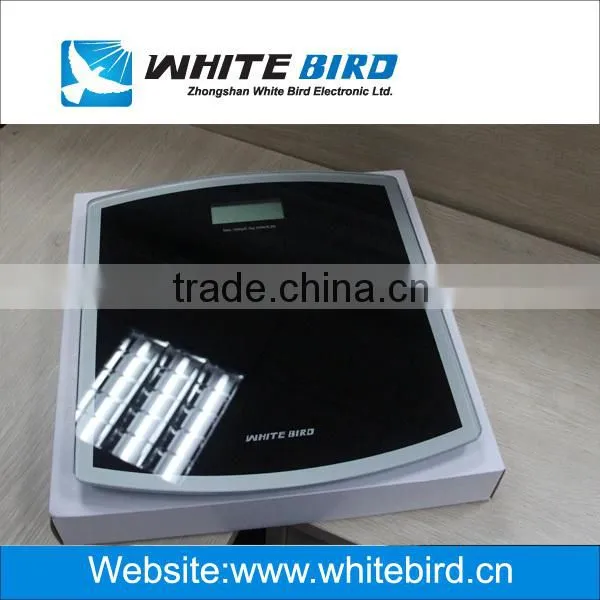 150kg/0.1kg Large size tempered glass electronic digital bathroom weighing scale