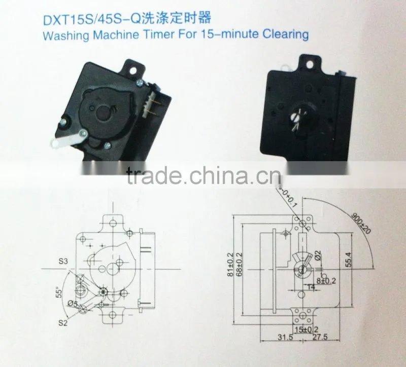 washing machine timer for 15 minute cleaning (DXT15-G three wires ) /Washing Machine Wash Timer