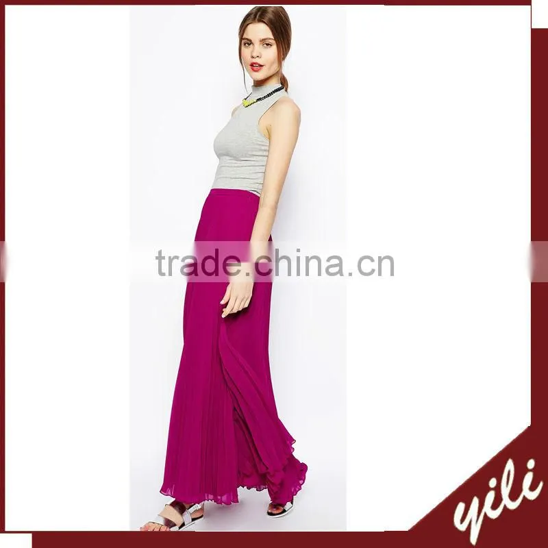 Latest long maxi ruffled table skirt for women high quality product