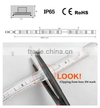 Yellow Color 100 Meters Each Roll SMD 3528 110V 220V High Voltage Strip LED