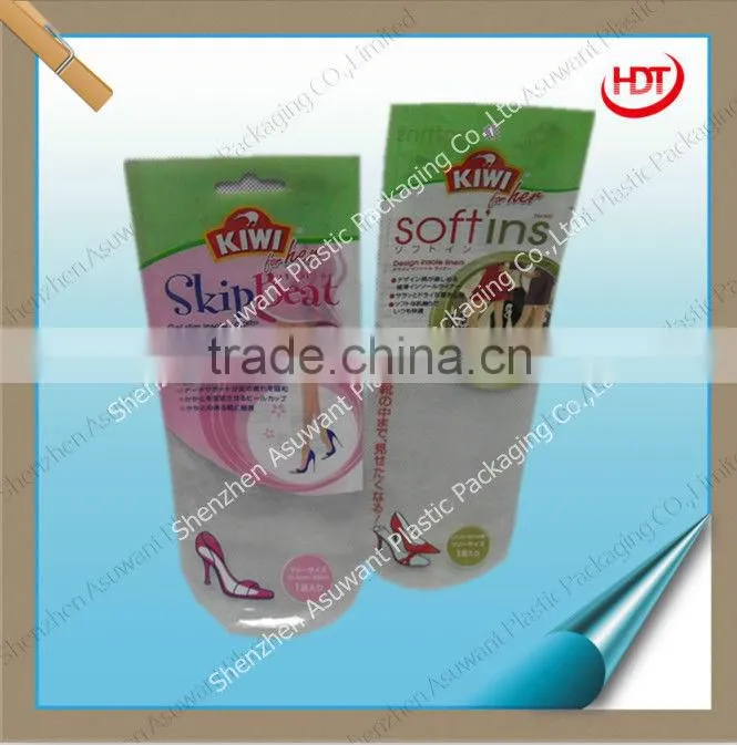 transparent socks packaging irregular plastic zipper pouches