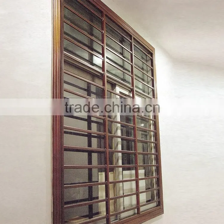 Latest modern simple steel/aluminum/iron window grill design for homes