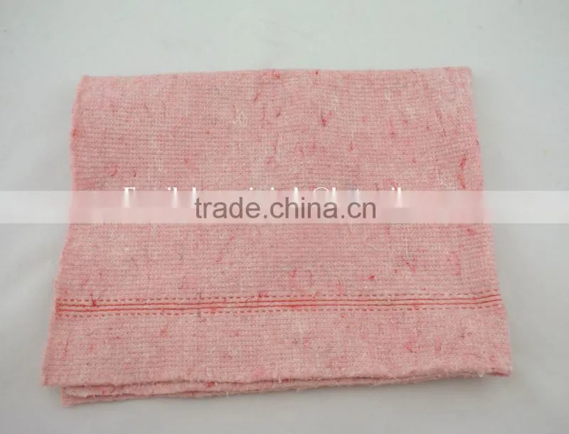 Stitch bonded nonwoven pink color 100%cotton floor cleaning cloth