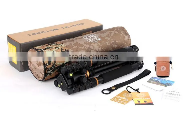 QZSD-Q666 Aluminum Professional Monopod For Video & Digital Camera Tripod 1580mm portable tripod stand folded 350mm tripod kits