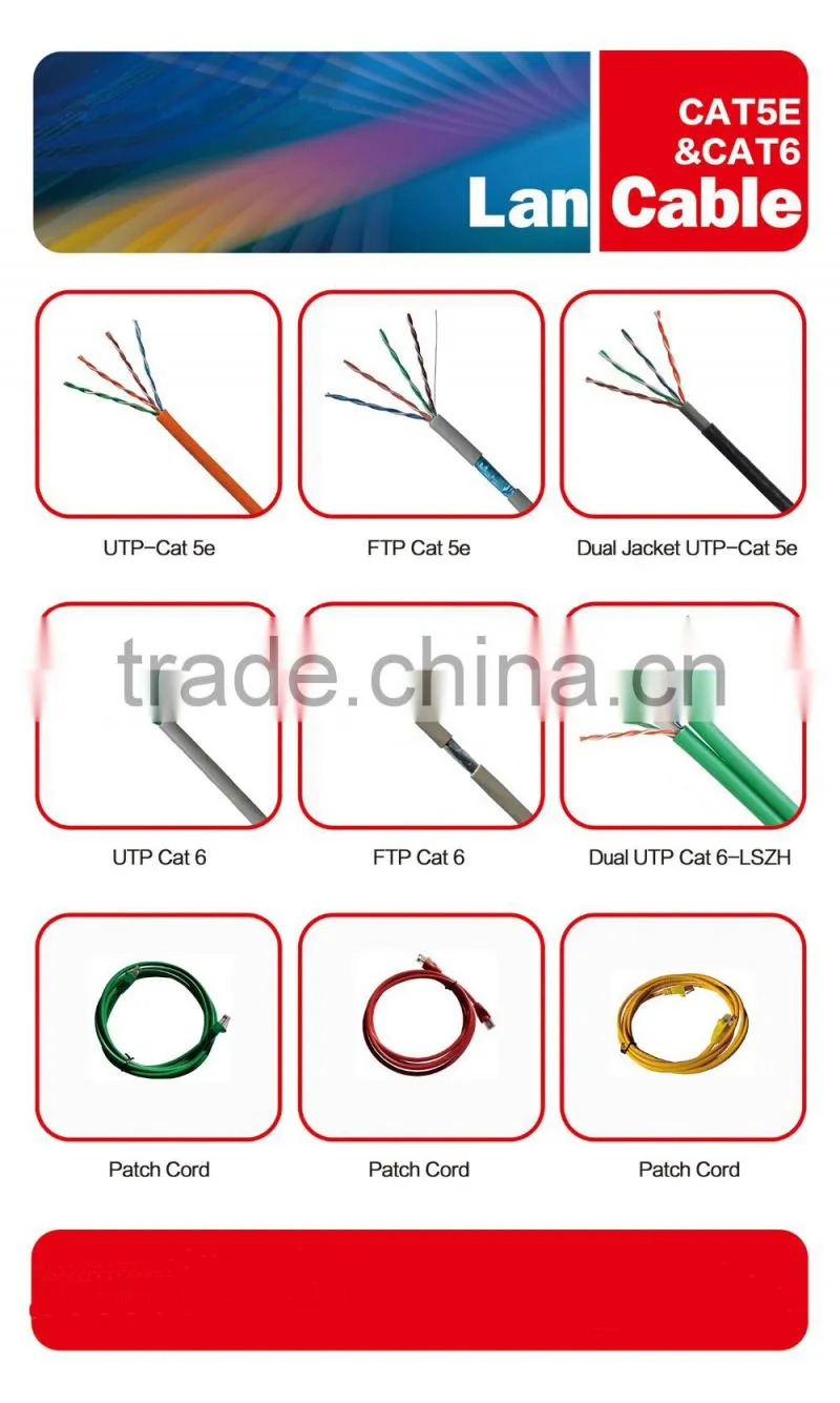 Frankever hot sell twisted pairs green FTP cat6 network cable