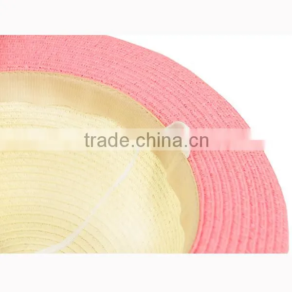 Fashion Design Straw Hats/Straw Roll Brim Hats Straw Hats to Decorate