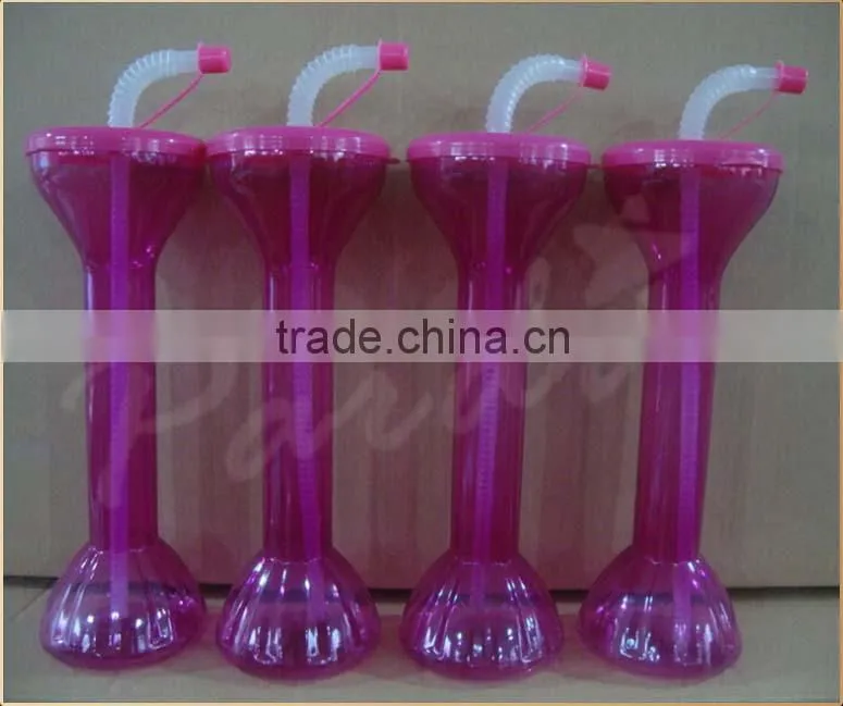 2015 Nightclub custom plastic drinking yard beer glass