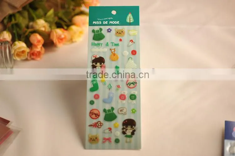 2015 hot selling heart shape epoxy resin sticker for home decor
