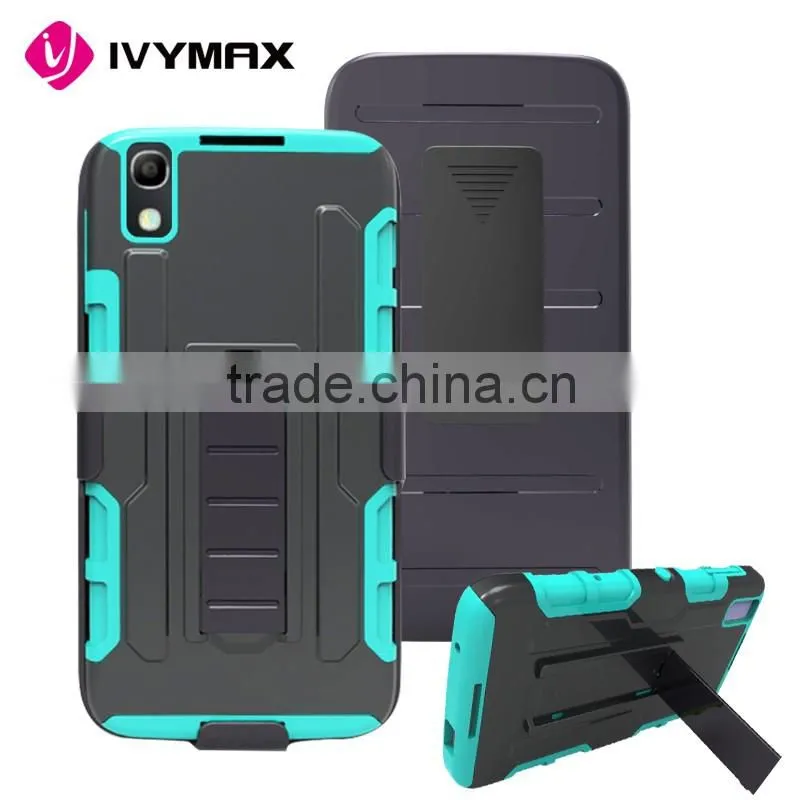 Bulk cell phone case hybrid holster clip case for Alcatel OT6055K/6055I/Idol 4