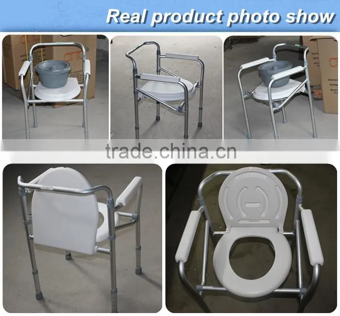 Folding disabled toilet chair