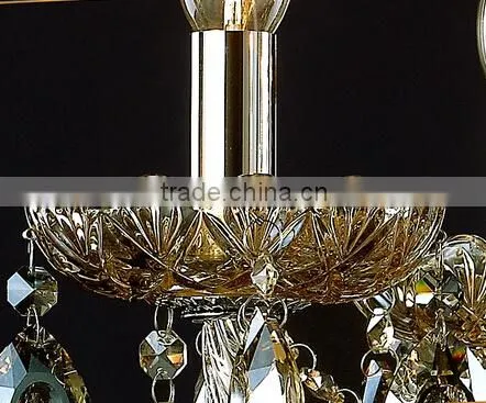Good Quality K9 Crystal Chandelier Living Room Chandelier,Dining Room Chandelier light with 5 lights Cognac color