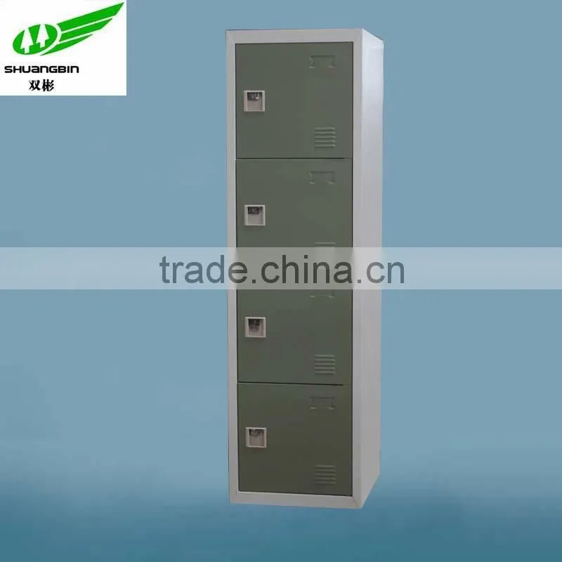 4 tier padlock steel colorful locker room cabinet