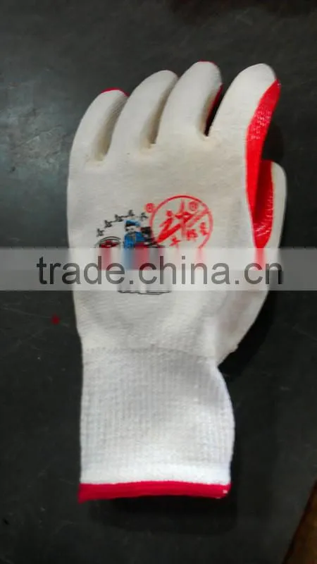 Manufacturing business fully pvc rubber coated cotton glove