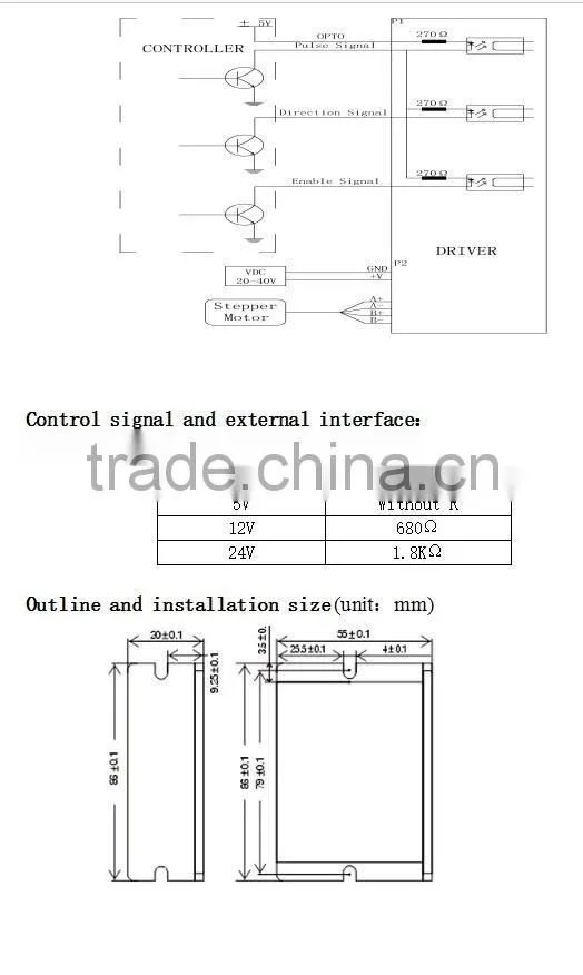 Free sample!! Controller M415D for Stepper motor Nema11 Nema14