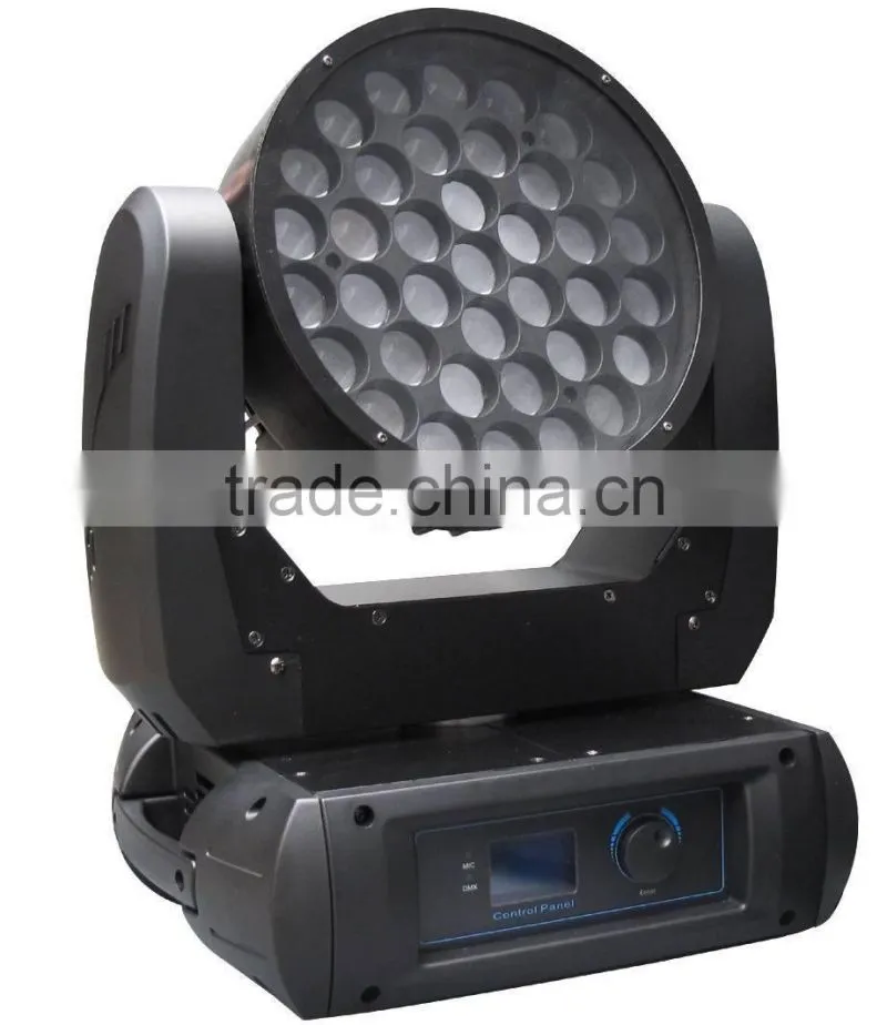 37pcs 12W RGBW 4 in 1 led zoom moving head wash light