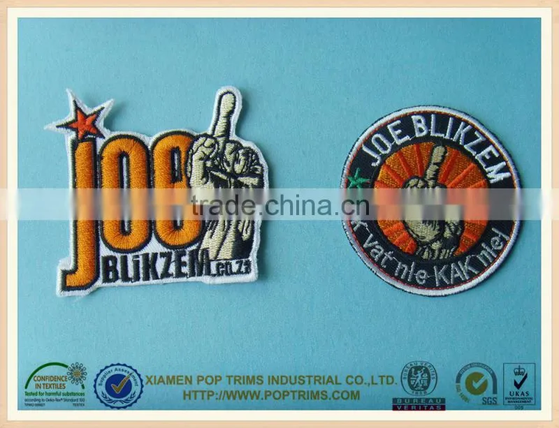 Iron-on backing Embroidery badges