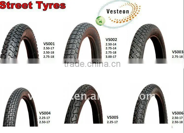 super sport motorcycle tyre and inner tube 3.00-17 8PR