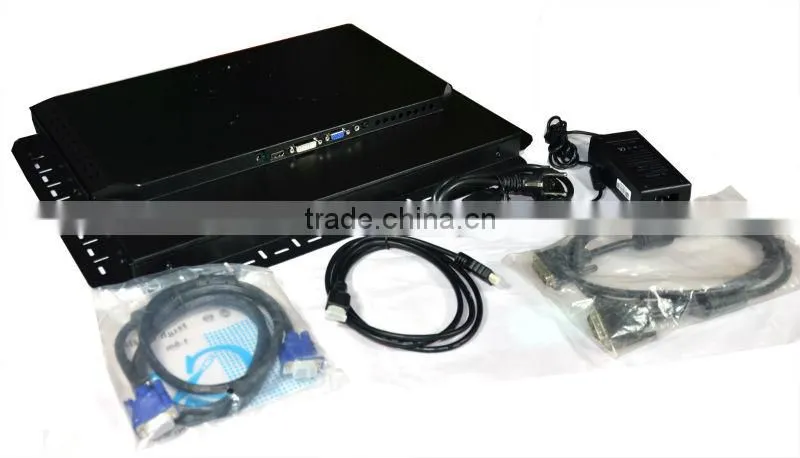 19" inch Industrial Open Frame Touch Screen Monitor with Capacitive 10 points touch / USB VGA DVI