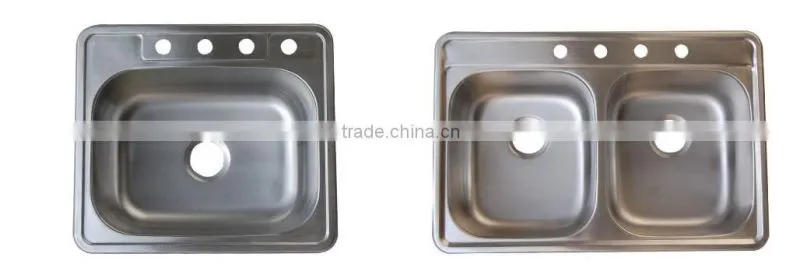 Zero Radius Handmade Stainless Steel Sink 32" x 19" x 10" Double Bowls (cUPC Approved,very competitive price!)