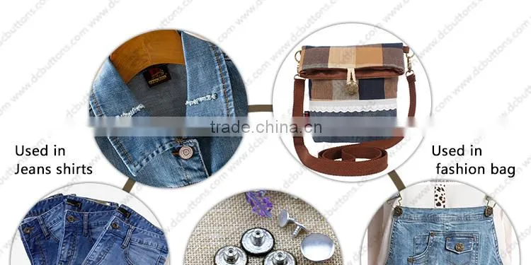 Plating decorative metal rivets fasteners studs button denim pant jeans