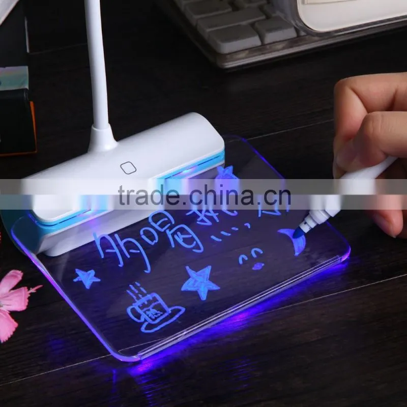 Hot Selling Brightness Adjutable Students Desk Lamp With Message Boards Function
