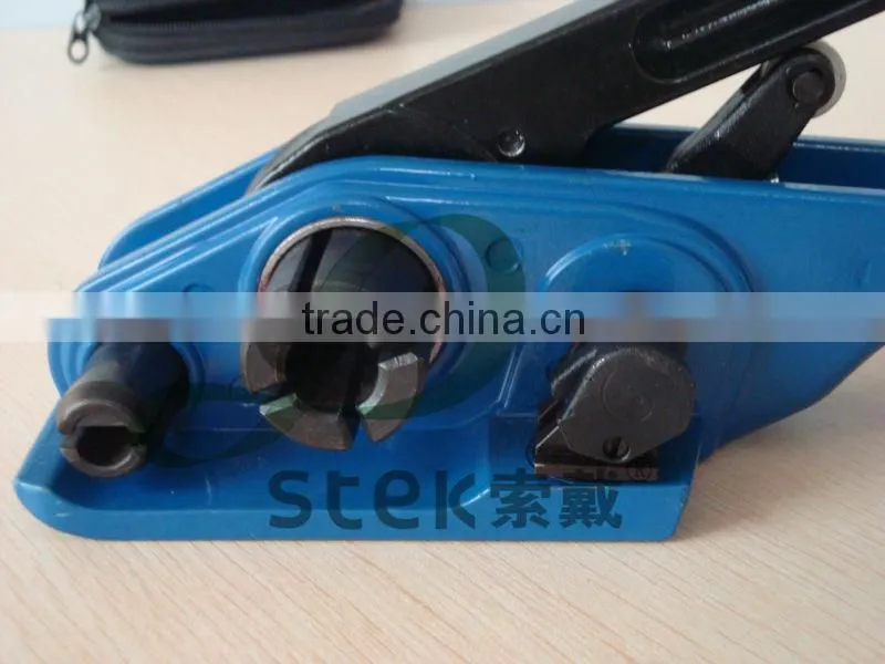 PET/Polyester plastic strap manual tensioner and sealer packing tool