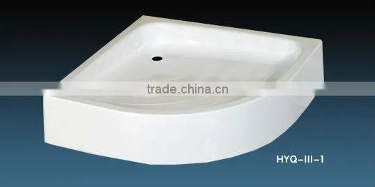 round cast iron enamel shower tray