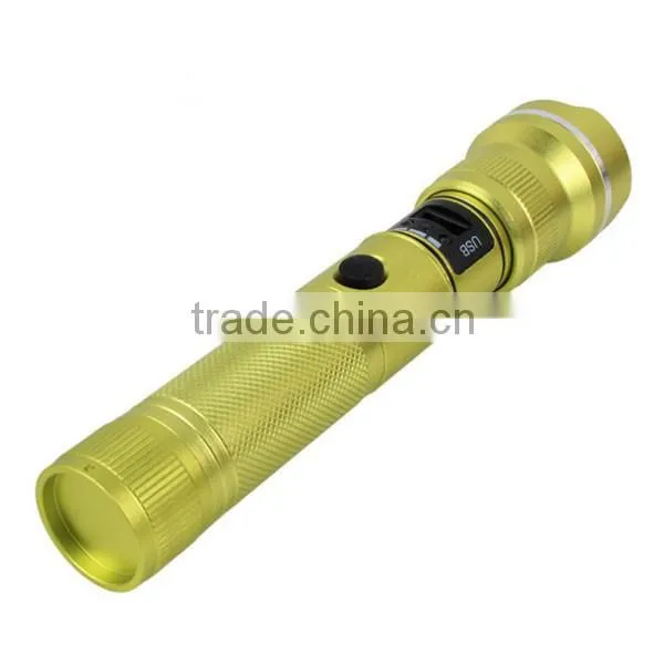 10W c-ree led Rechargeable Torch Light USB Rechargeable Flashlight Long Distance