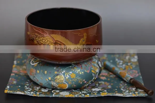 Luxurious Orin singing bowl Buddhist religious items made from tin