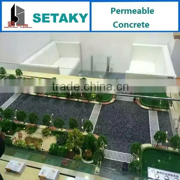 outdoor pervious concrete polymer admixture for low-volume pavements