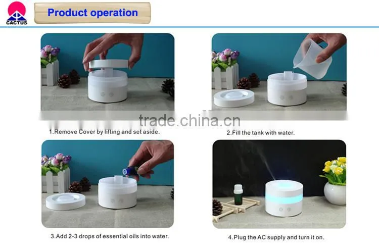 portable ul adapter operated aroma diffuser with essential oil