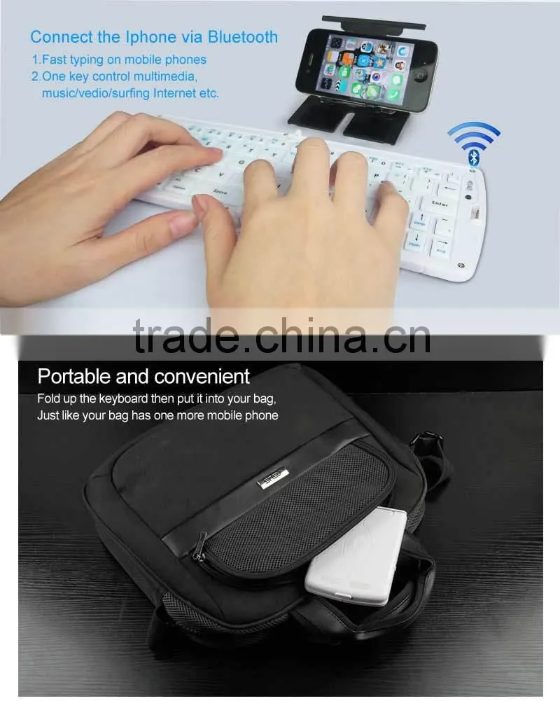 Mini custom folding bluetooth keyboard Folded Keyboard for smart phone