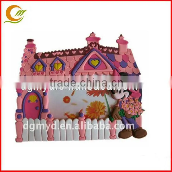 Funny photo frame Castle shaped pvc photo frames