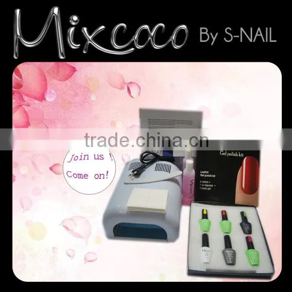Mixcoco 10 colors Nail gel polish kit ,gel polish with 36W UV lamp,Uv gel nail polish