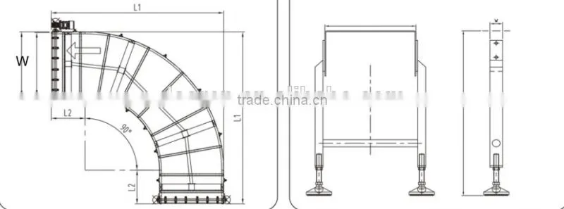 180 degree modular conveyor / modular plastic conveyor belt line