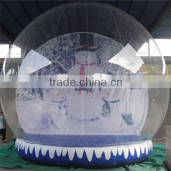 Christmas snow globe, inflatable snow ball,huge size inflatable snow globe cheap price