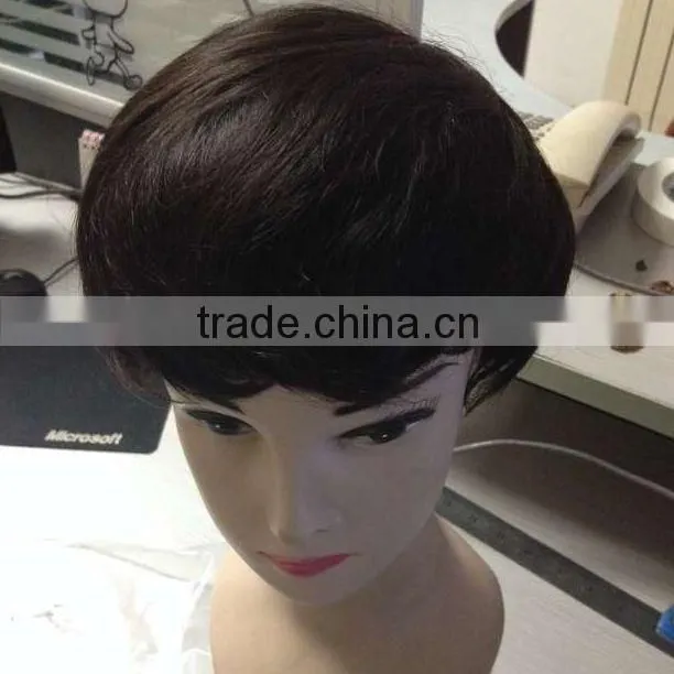 Indian remy human hair toupee / wig for men natural hair wig for men