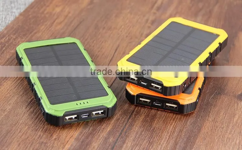 2016 new model solar power bank , universal portable solar power bank with dual output