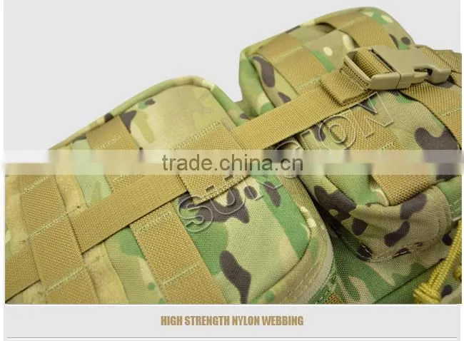 1000D waterproof fabric Military Tactical Backpack stitched with nylon