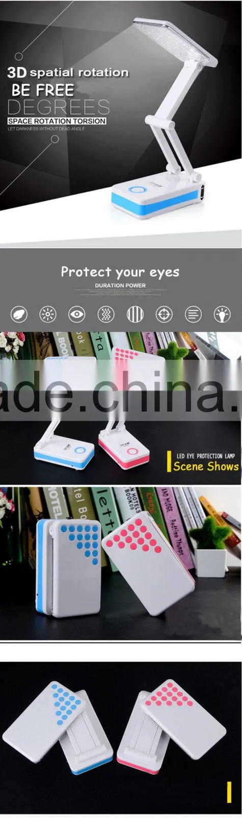 Small gift items battery led table lamp led plastic toy