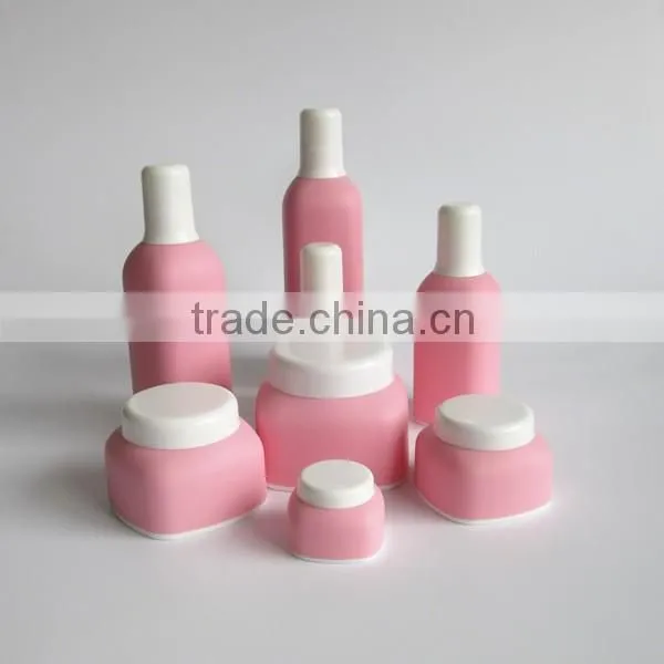 2016 new Korea skyle plastic cosmetic cream jar,100ml pink cosmetic packaging jar,50ml plastic jar for cosmetic