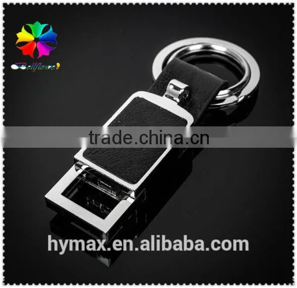 personality double loop metal custom keychain for gift