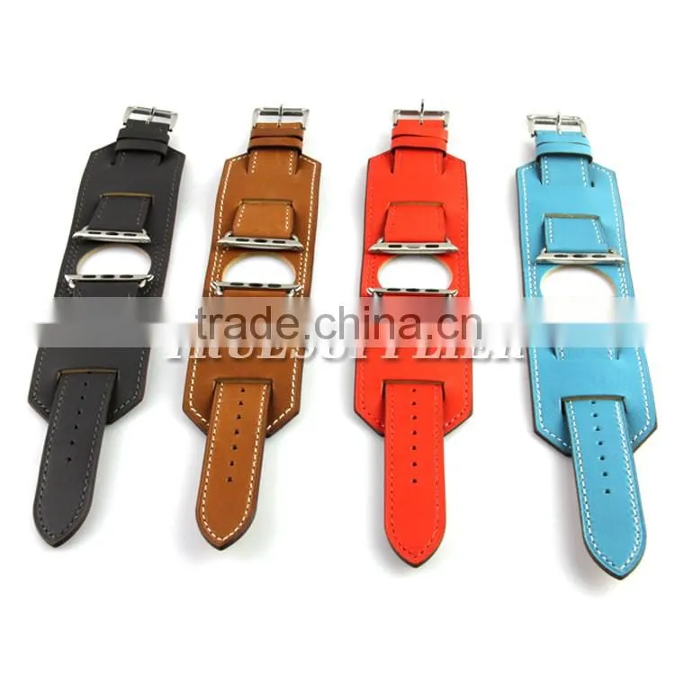 black leather band for apple watch link leather bracelet