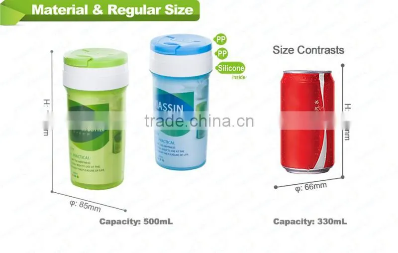 A140 new design 500ml plastic sport water bottle shantou shuanghuan viassin
