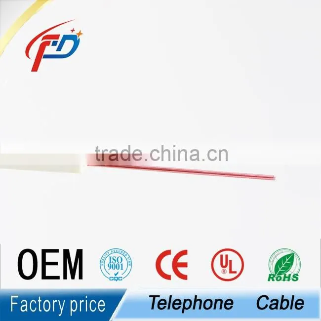 High quality 2 wire 1 pair rj11 telephone cable