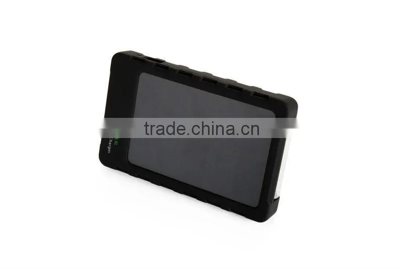 outdoor solar power bank charger 3000mah with hook, lighting & led flashlight