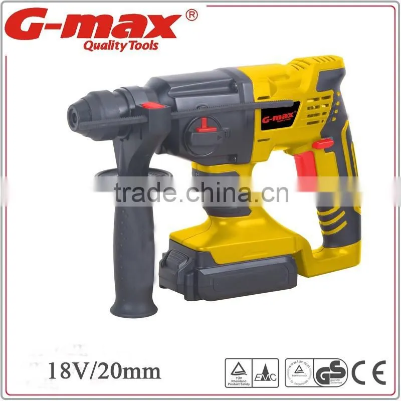 G-max New Arrival 18V Lithium Cordless Rotary Hammer Drill GT13071