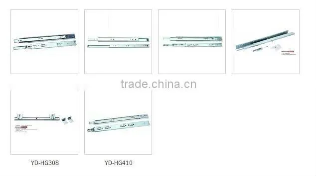 (45mm/35mm 5 thickness)Hote sale High quality Iron 3 fold full extension kitchen cabinet ball bearing drawer slides